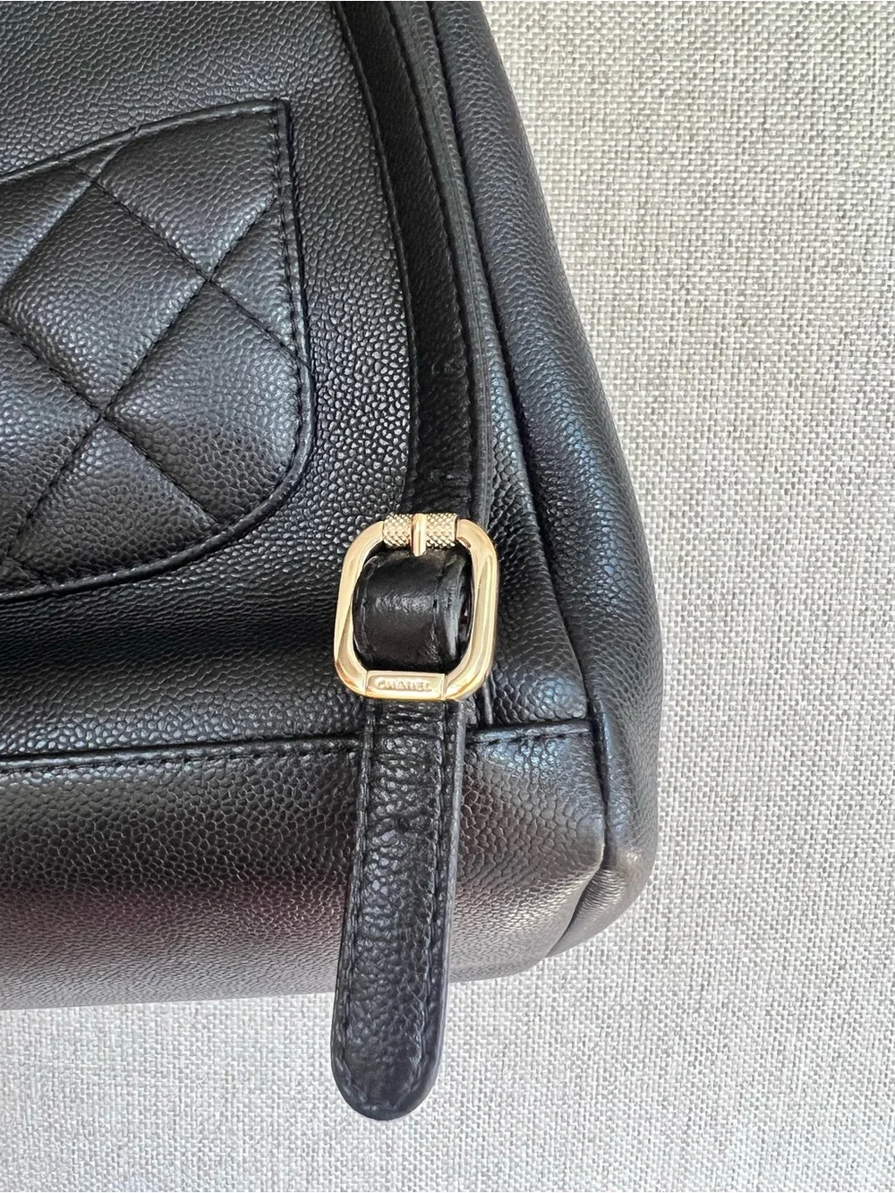 CHANEL Caviar Quilted Business Affinity Backpack Black with Receipt